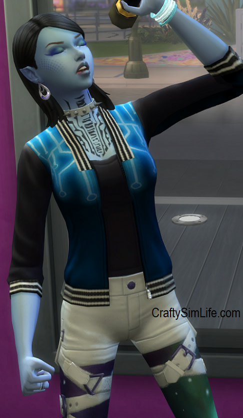 My alien Sim with big dreams ♥ craftysimlife new blog 2023
